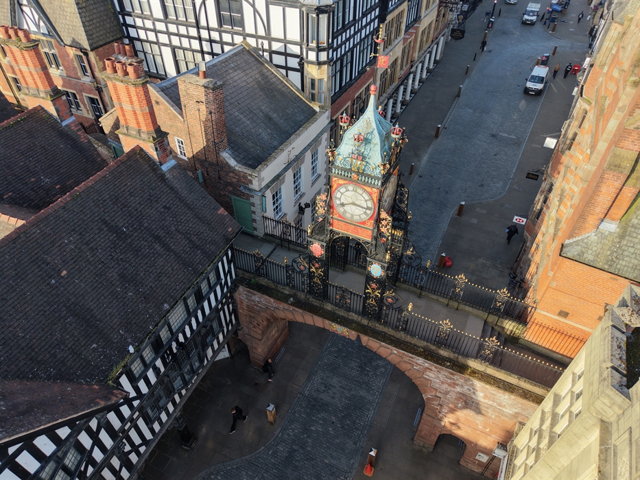 Chester clock from above