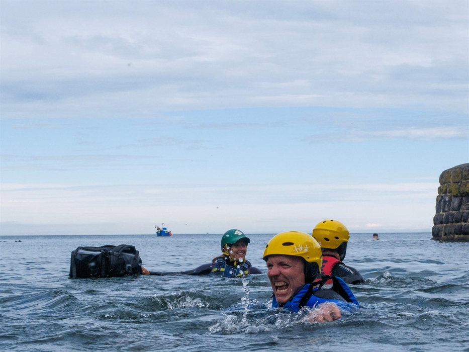 Coasteering in Pembrokeshire with Outer Reef at Stackpole Quay