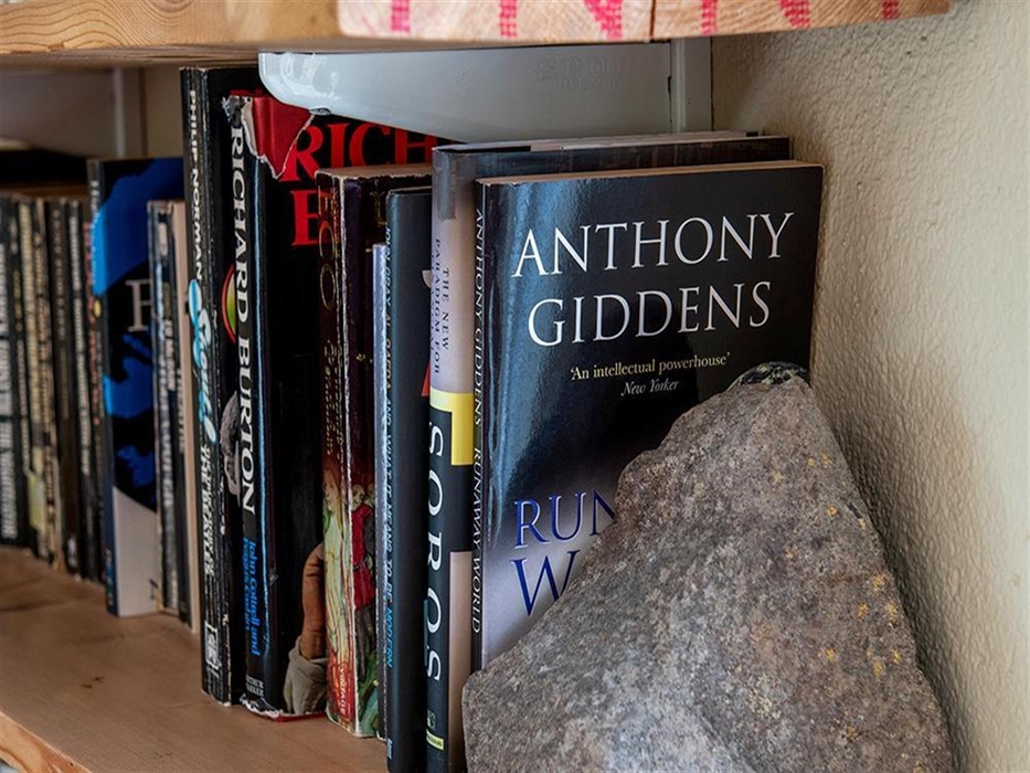 Bryn Goleu living room books