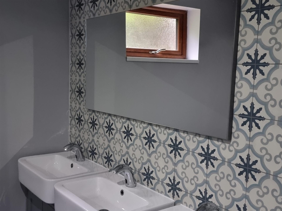 Gents washroom automatic sinks for the touring and camping pitches