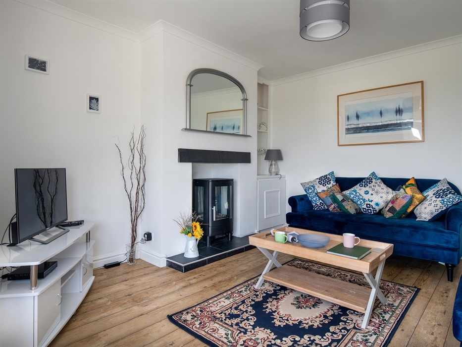 Lounge showing TV and fireplace