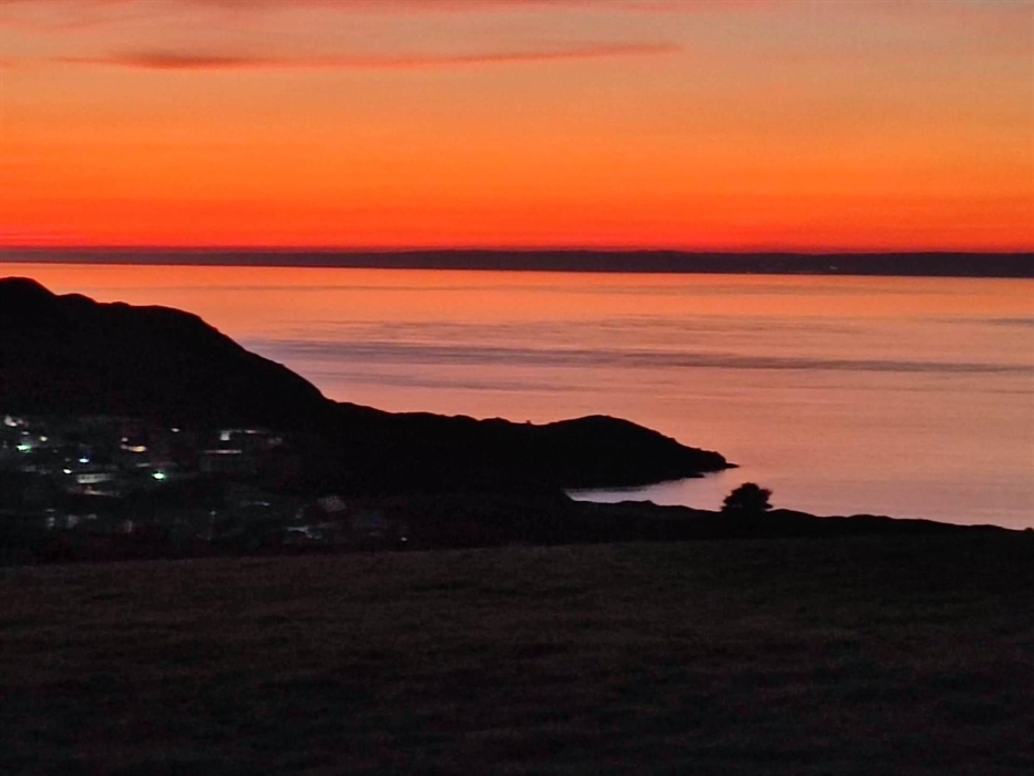 An example of the beautiful sunsets we have over the bay at the rear of Ceiliog Bach