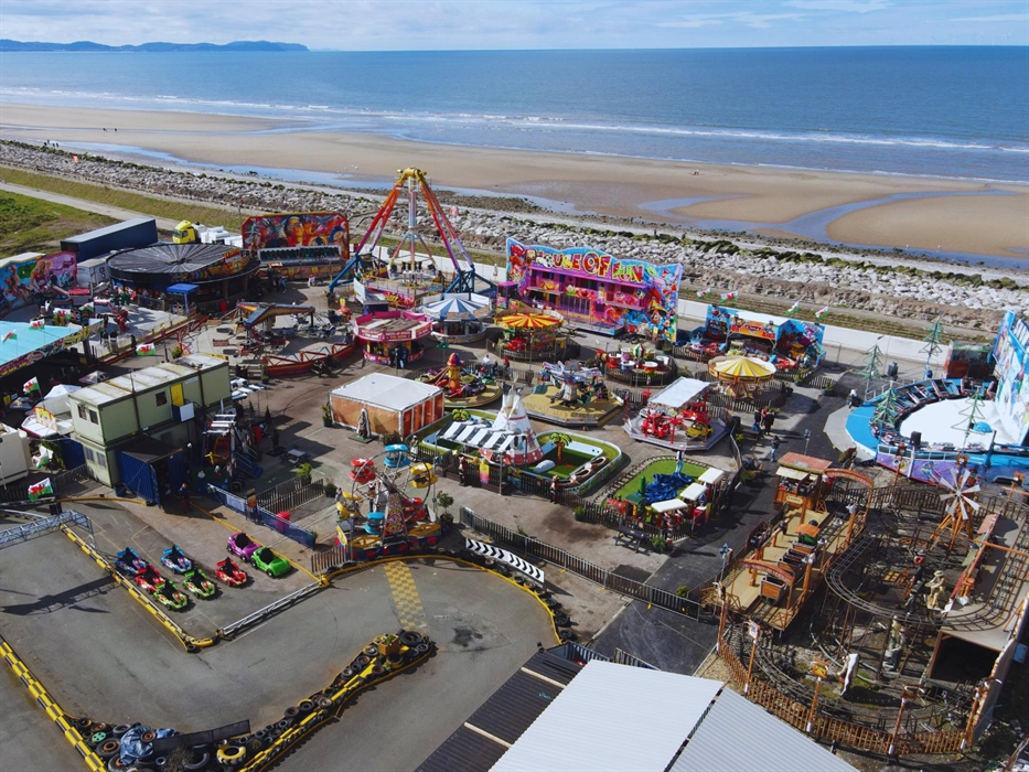 Knightly's Fun Park, Towyn bird's eye view