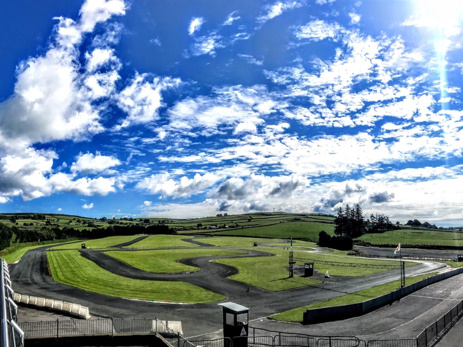 Track from viewing balcony