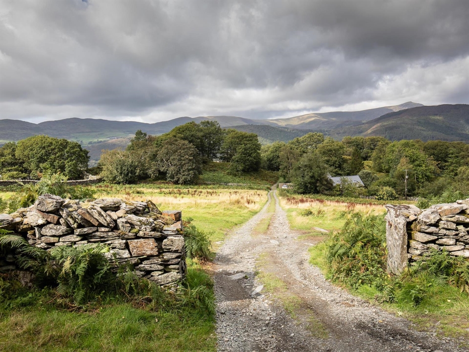 Track leads through site to Mawddach Trail