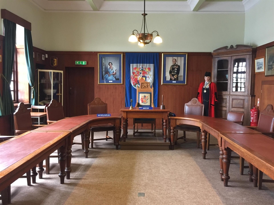 The Council Chamber is the home of Pembroke Town Council which meets here each month.