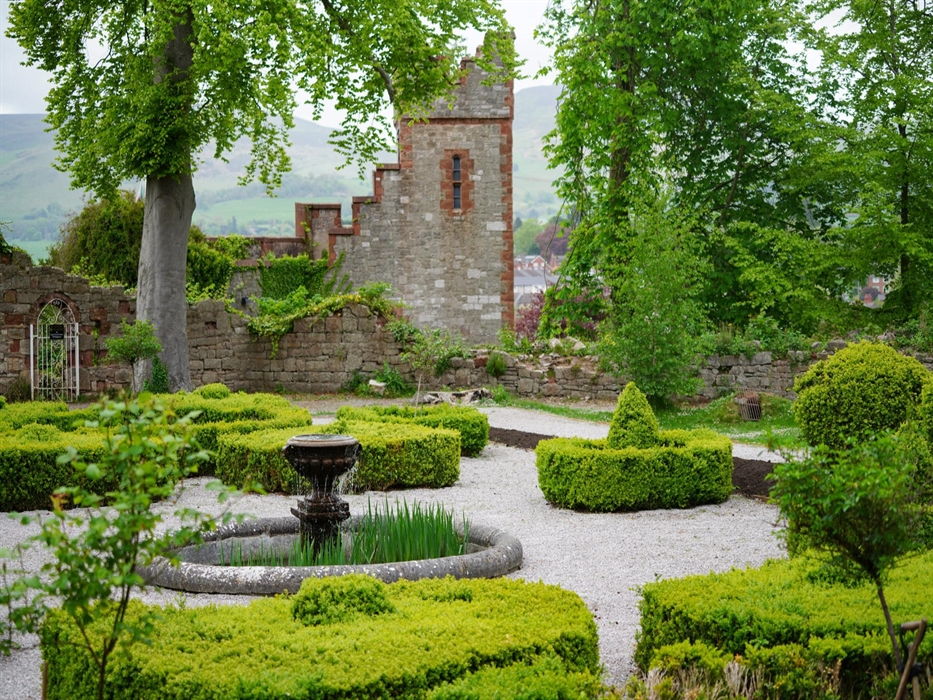 A stroll around our Italian Garden, featuring fabulous views of the Clwyddian Range is always time well spent