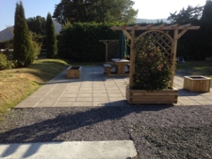 This garden area has specially designed for wheelchair users.