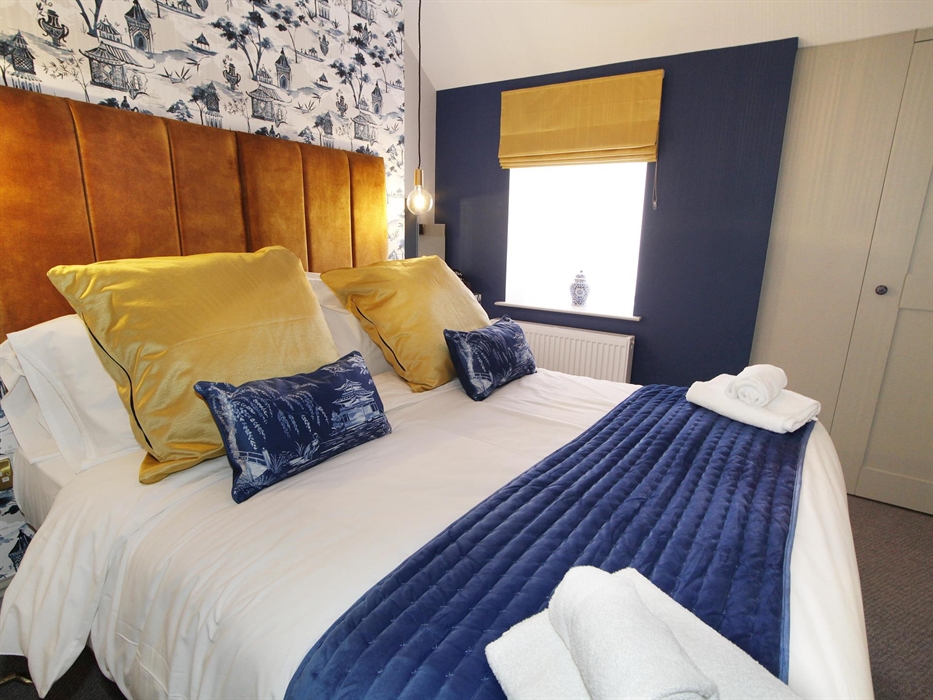 situated on the second floor. King size bed. TV