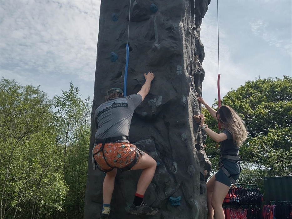 Learn new climbing skills on our climbing tower