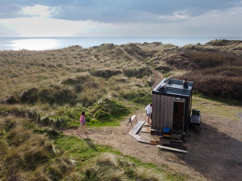 Sauna at the beach Porth Tyn Tywyn