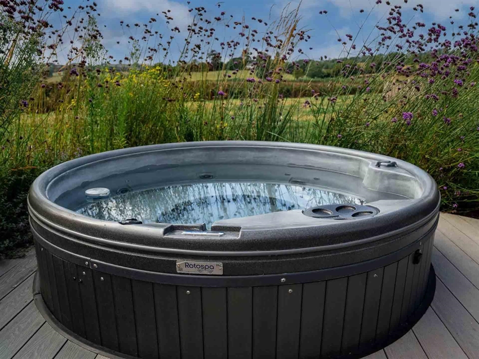 private deck and hot tub