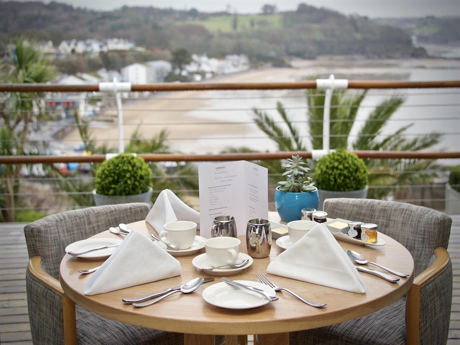 Breakfast with a view at St Brides Spa Hotel