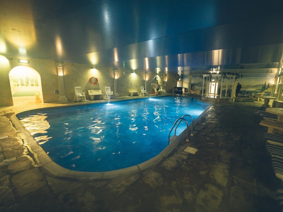 The pool at Cwrt Bleddyn Hotel & Spa, Monmouthshire, Wales