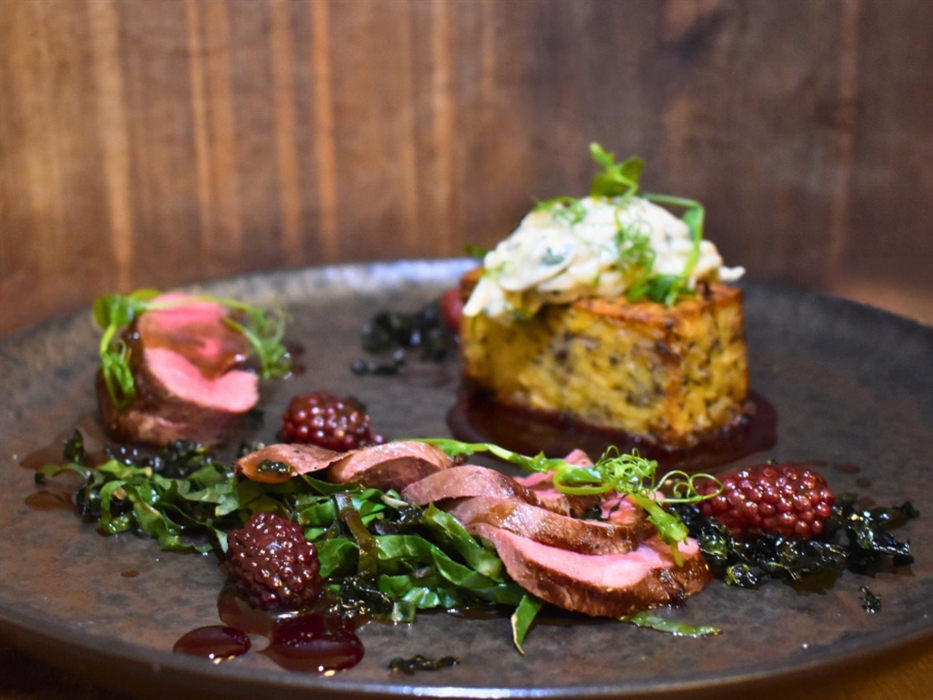 Food from the Carreg Restaurant at The Cliff Hotel & Spa