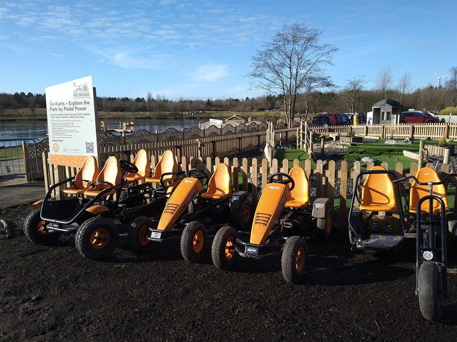 Go-Karting fun for the family.  Simply go online or scan the QR code on the sign by the Go-Karts to book.