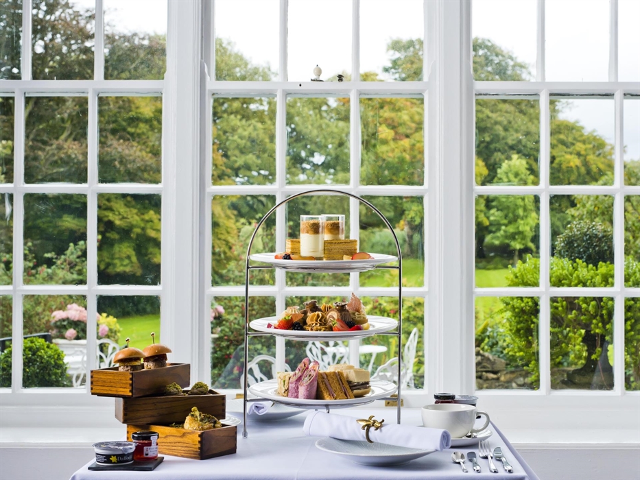 Afternoon Tea at the royal former home of Lord Snowdon, Plas Dinas Country House, Gwynedd