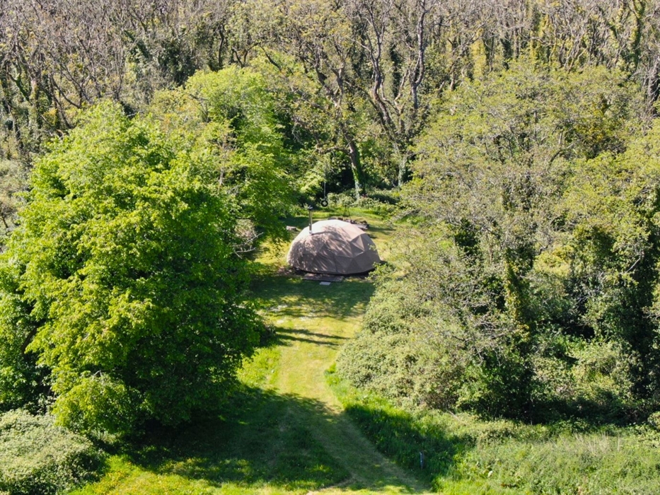 Geodesic dome aerial view