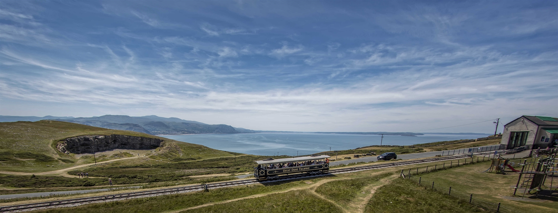 Great Orme Tramcar with views