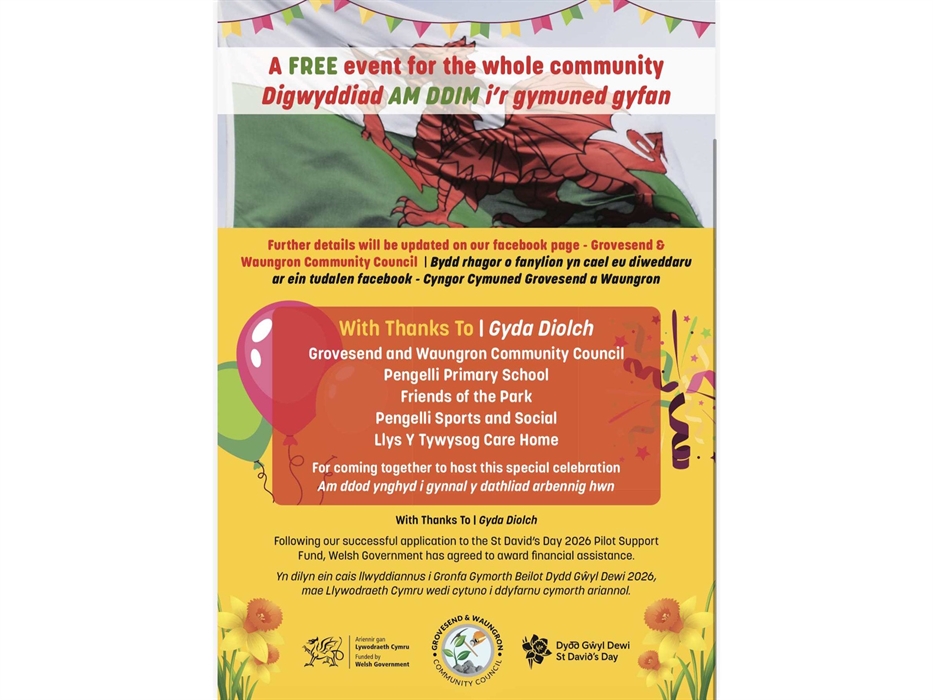 Dathlu Dewi Sant Grovesend 2026 - A Community Celebration of Welsh Culture