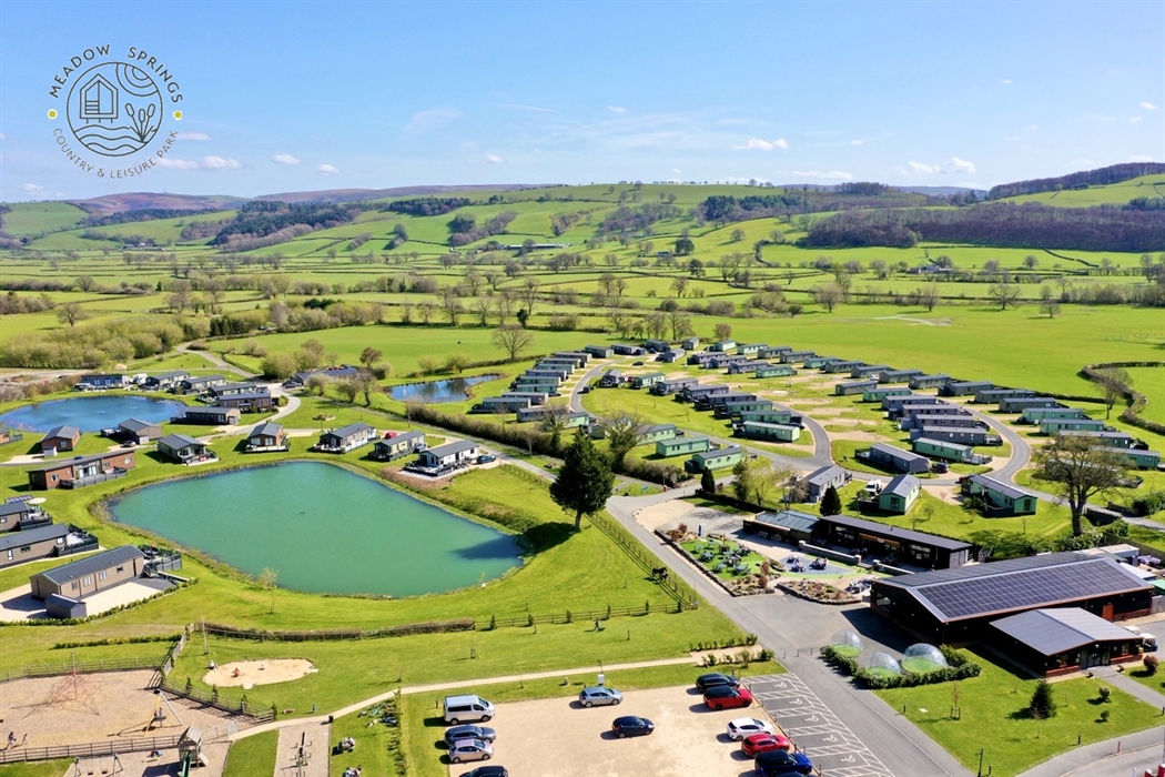 Another great drone shot of the lodge parks and looking across the Trannon valley