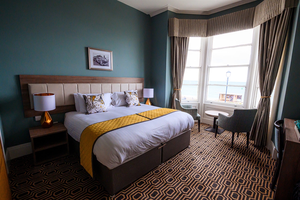 Classic room with sea view at the Llandudno Bay Hotel.