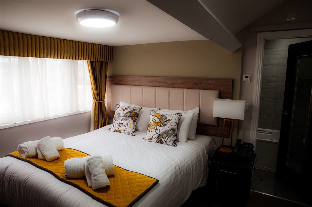 Standard double bedroom at the Llandudno Bay Hotel.