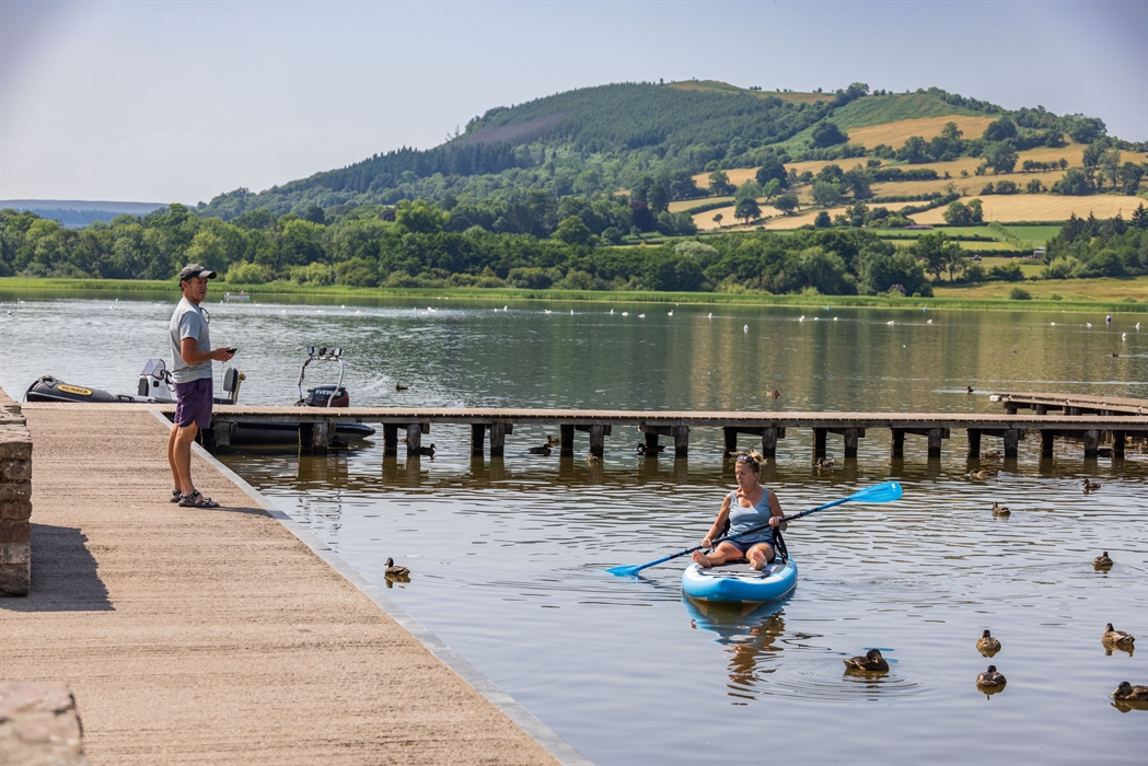 Kayaking on Llangorse Lake