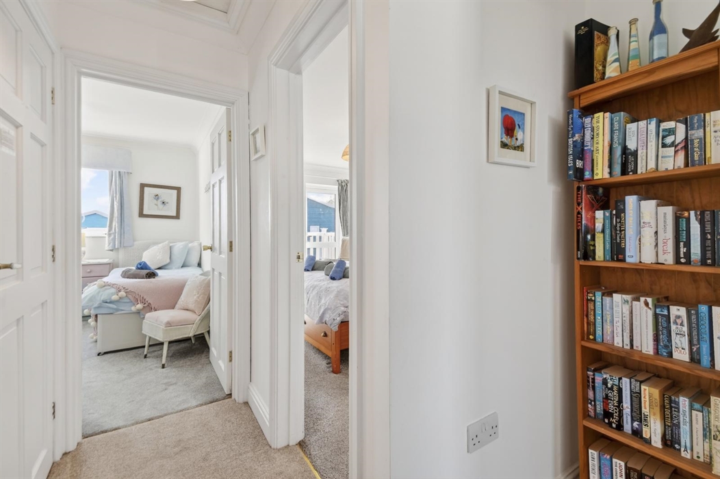 Landing view of the twin and master door