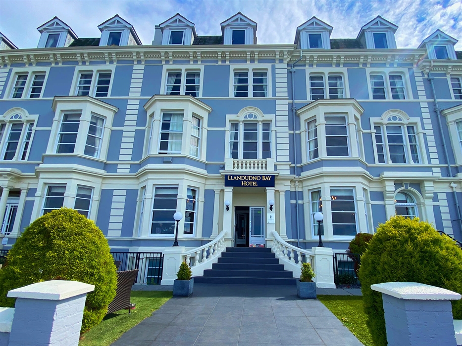 Exterior view of the Llandudno Bay Hotel.