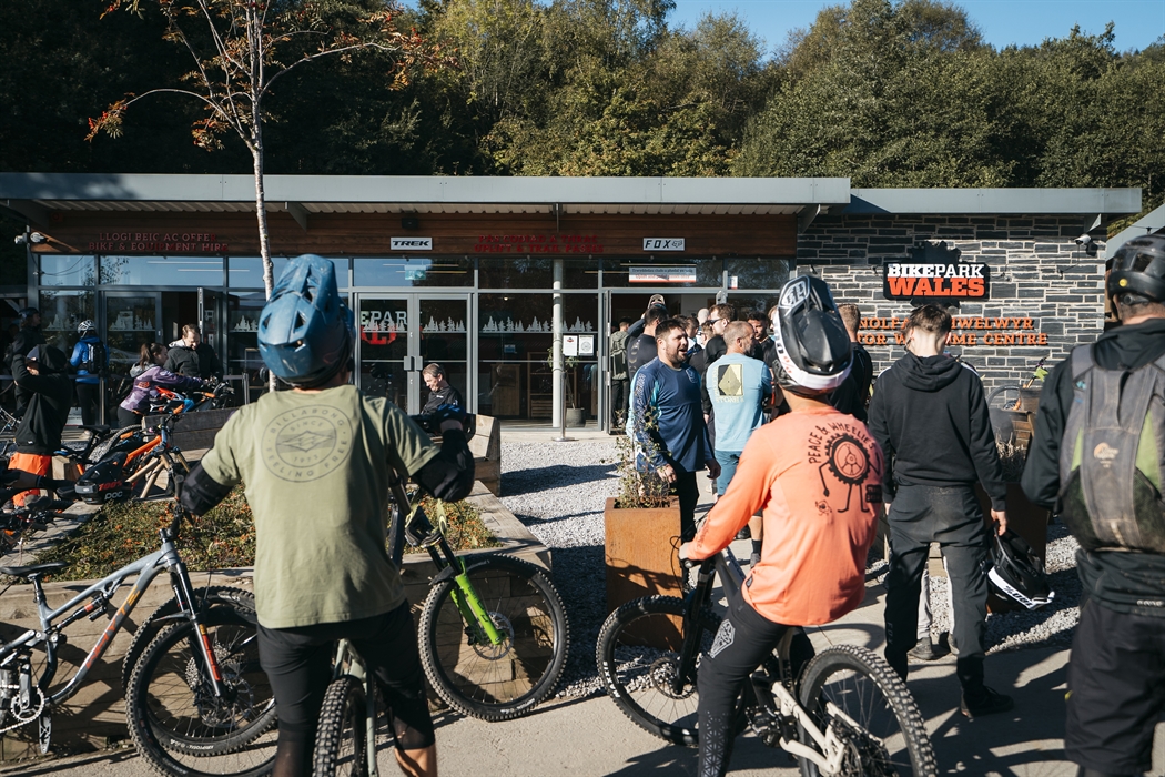The visitor centre at BikePark Wales