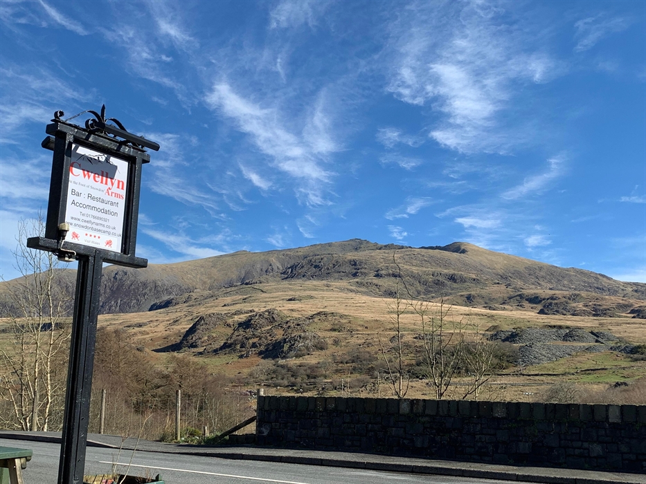 View to Snowdon from Cwellyn Arms