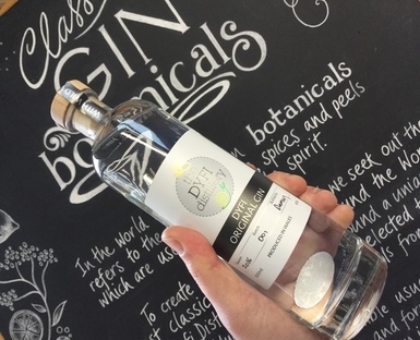 A bottle of Dyfi Distillery Gin