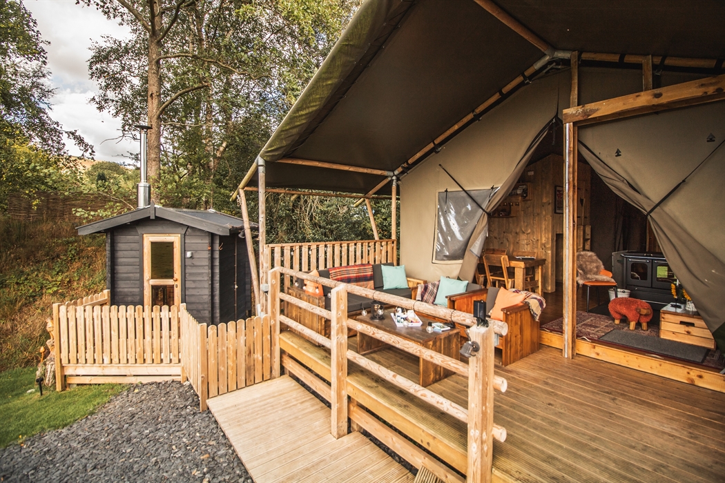 Private outdoor space for relaxing