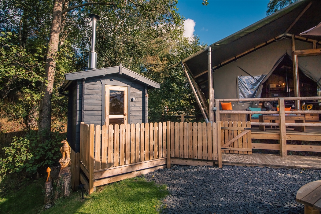 Re vitalise and de stress with the private wood fired sauna.