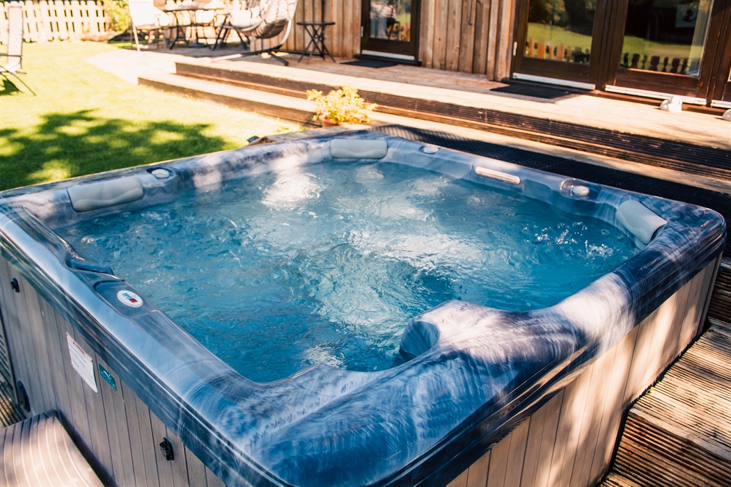 Private spa hot tub located just outside your Lodge.
