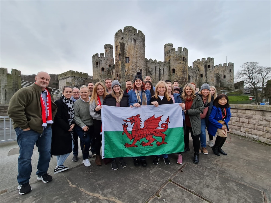 Group outside Conwy castle