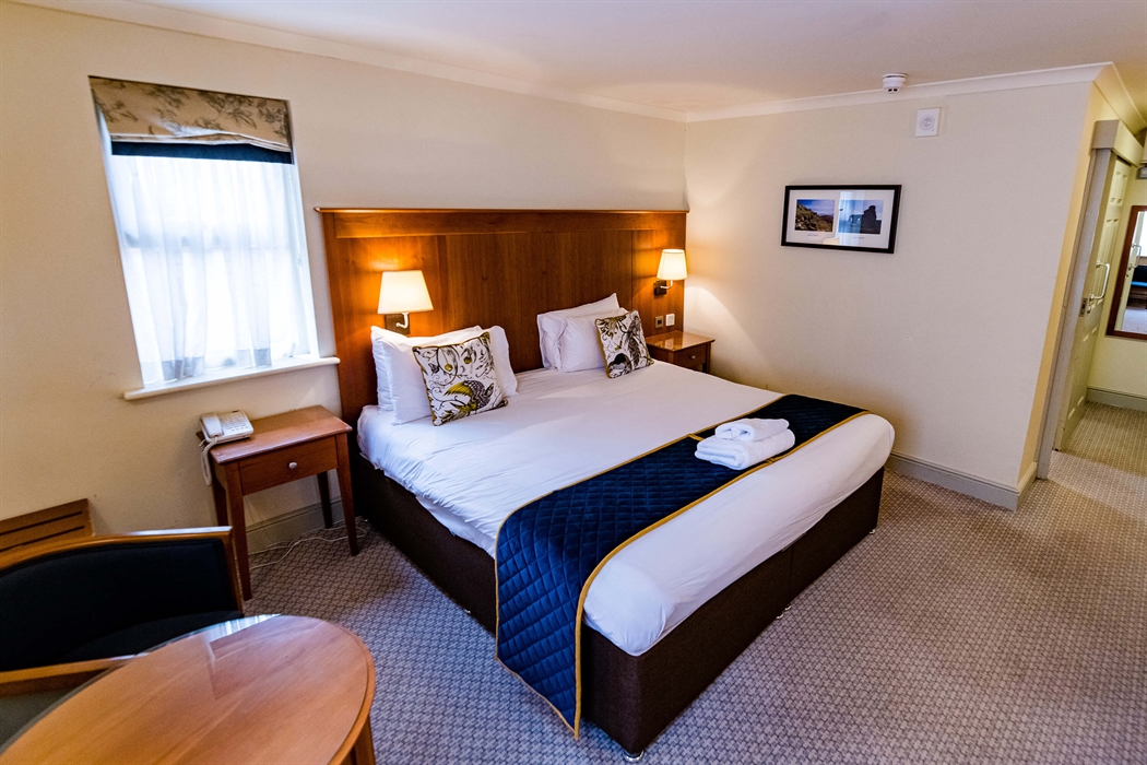 Accessible bedroom at Rossett Hall Hotel.