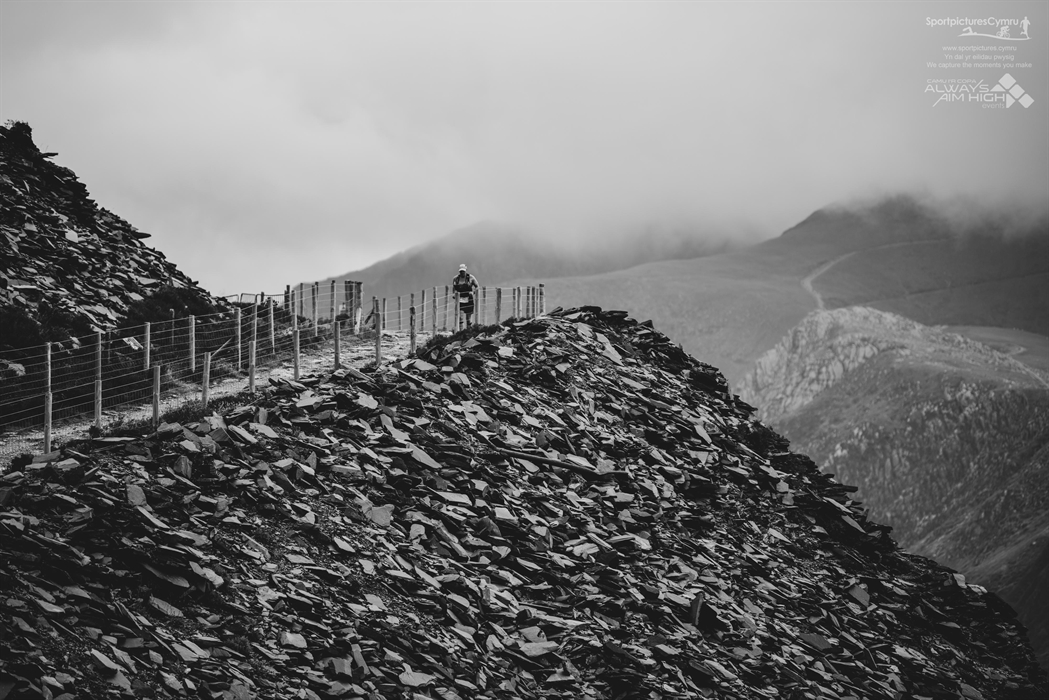Slateman Ultra runner in Dinorwig Quarry