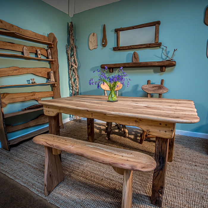Taran Eco Designs at the Corris Craft Centre source fallen trees and unwanted wood to create their fabulous range of handcrafted furniture.