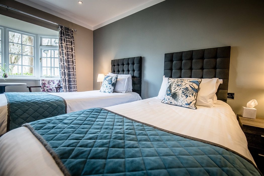 Standard twin bedroom at the Wild Pheasant Hotel & Spa.