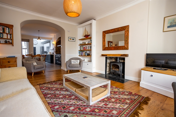 Ground Floor Living Room through to Dining and Kitchen