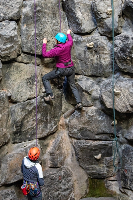 Indoor Natural Rock Climbing
