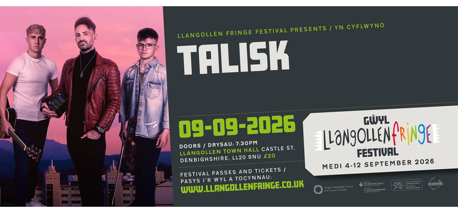 Talisk on Llangollen Fringe Festival banner post