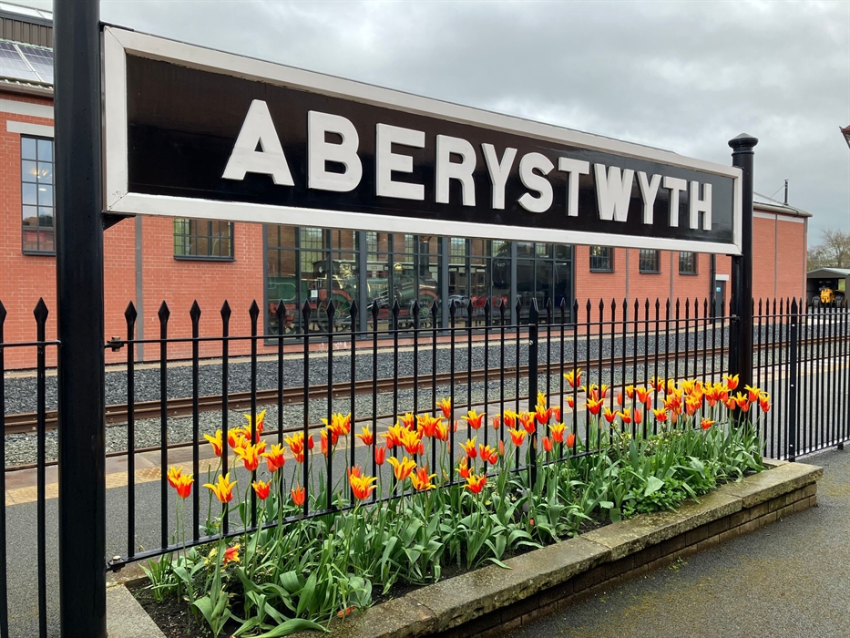 Vale of Rheidol train which runs from Aberystwyth to Devils Bridge